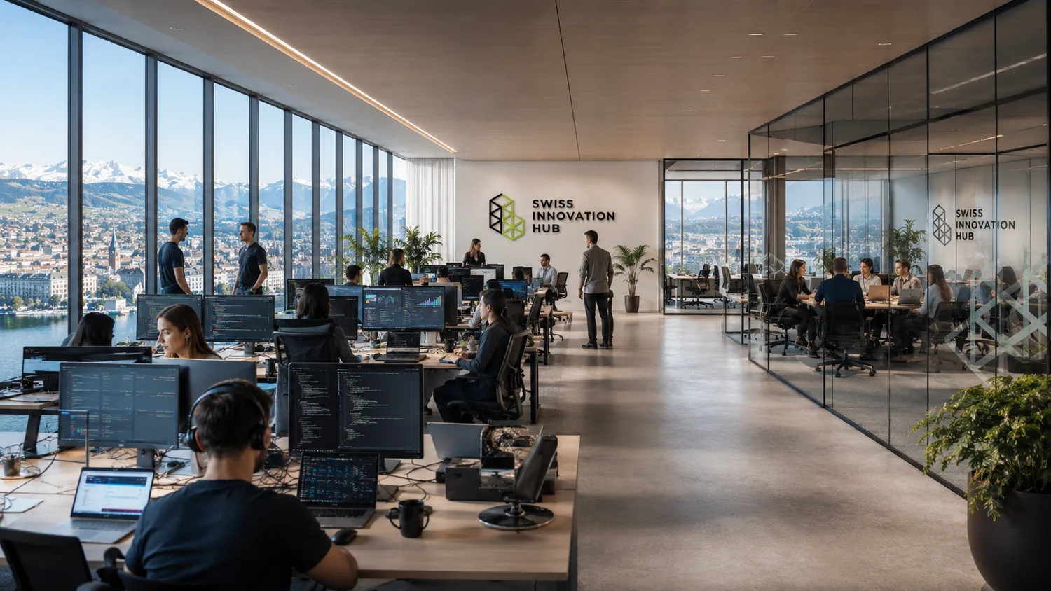 Il team di Swiss Innovation Hub nei nostri uffici in Svizzera